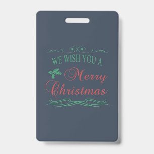 Merry Christmas ID Badge