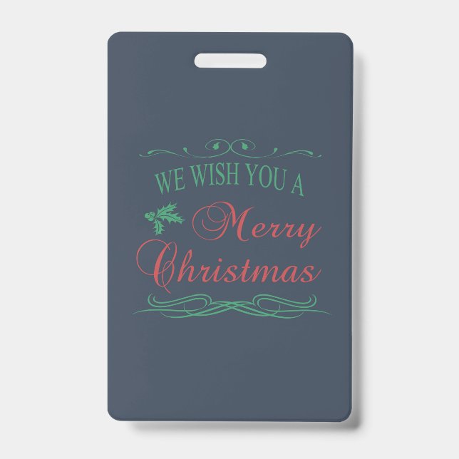 Merry Christmas ID Badge (Front)