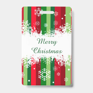 Merry Christmas ID Badge