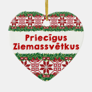 Merry Christmas II Priecīgus Ziemassvētkus Ceramic Tree Decoration