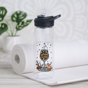 Merry Christmas in a Wine Glass Water Bottle