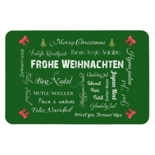 Merry Christmas in different languages! Magnet