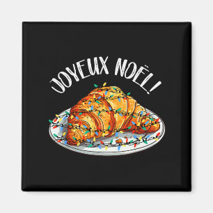 Merry Christmas In French _ Croissant Joyeux Noel Magnet
