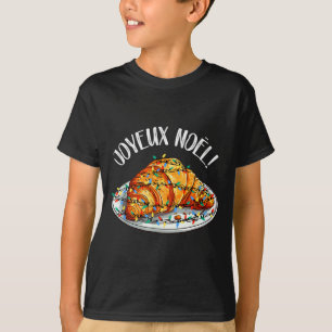 Merry Christmas In French _ Croissant Joyeux Noel  T-Shirt