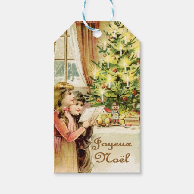 Merry Christmas in French Gift Tags (Front)