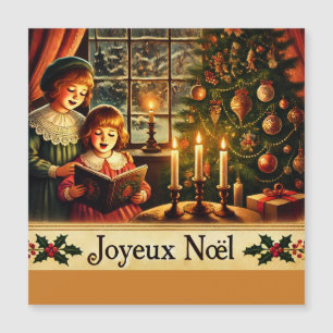 Merry Christmas in French - magnetic  card
