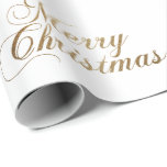 Merry Christmas In Gold Wrapping Paper<br><div class="desc">Simple,  yet elegant. If that is what you are looking for then this is the right design for you.</div>