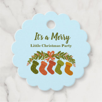 Merry Christmas in Holly’s Boots Party Gift Favour Tags