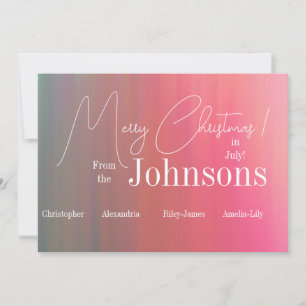 Merry Christmas in July Holiday Card
