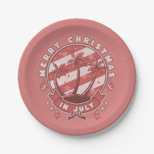 Merry Christmas in July Paper Plate