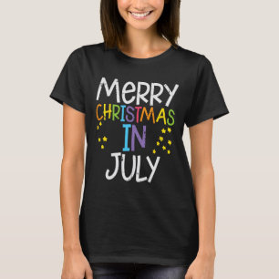 Merry Christmas In July Stars Summer Xmas Men Wome T-Shirt