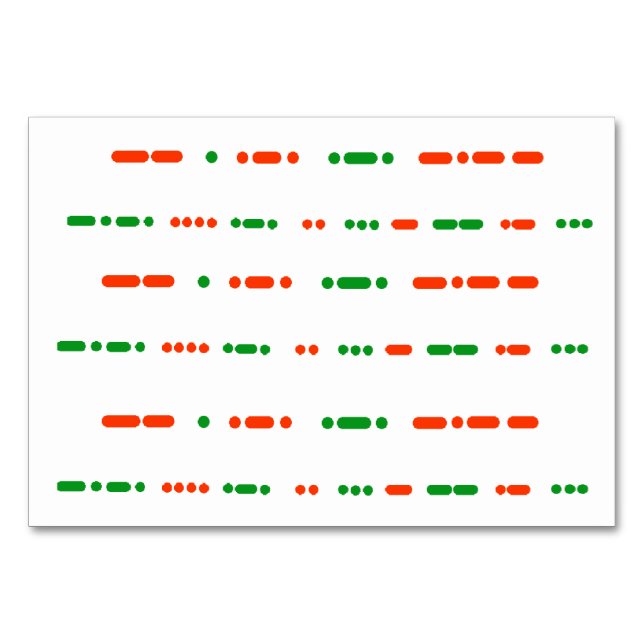 Merry Christmas in Morse Code Gift Card Inserts (Front)