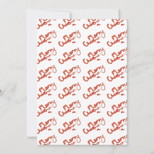 Merry Christmas in paint Puzzle/Jigsaw Holiday Card (Front)