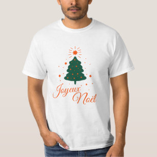Merry Christmas in red: classic fir tree and cheer T-Shirt