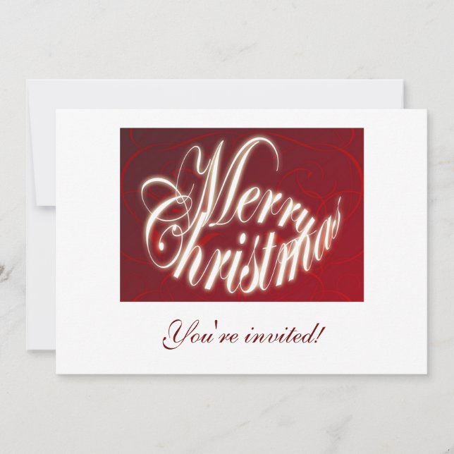 Merry Christmas in Red Invitation (Front)