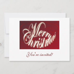 Merry Christmas in Red Invitation
