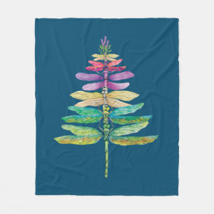 Merry Christmas insect Lover Xmas Dragonfly Christ Fleece Blanket