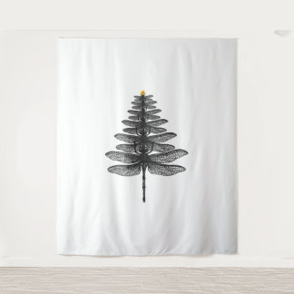 Merry Christmas insect Lover Xmas Dragonfly  Tapestry