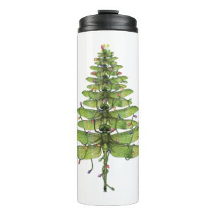 Merry Christmas insect Lover Xmas Dragonfly Thermal Tumbler