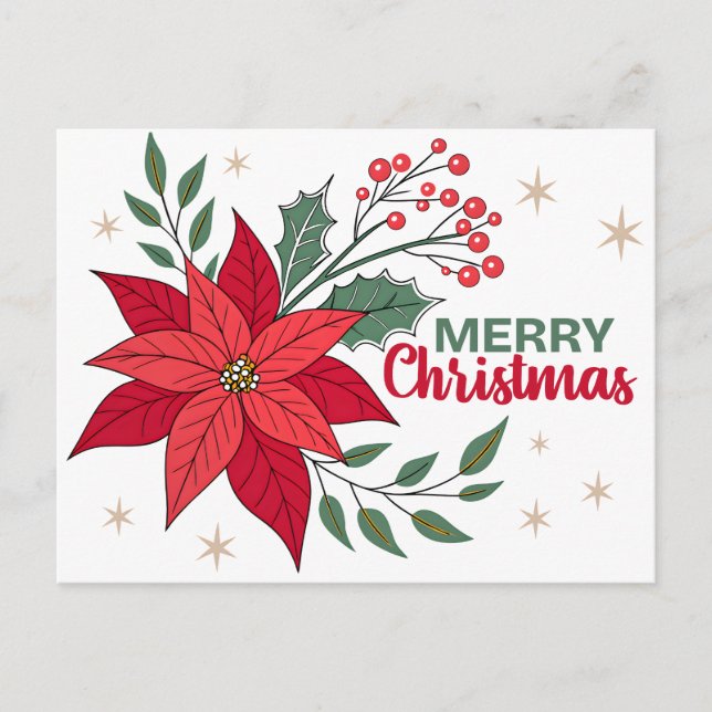 MERRY CHRISTMAS INVITATION POSTCARD (Front)