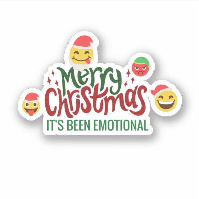 Merry Christmas It's Been EMOTIONAL Funny EMOJI (Front)
