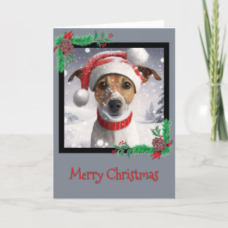 Merry Christmas Jack Russell Terrier Greeting Card