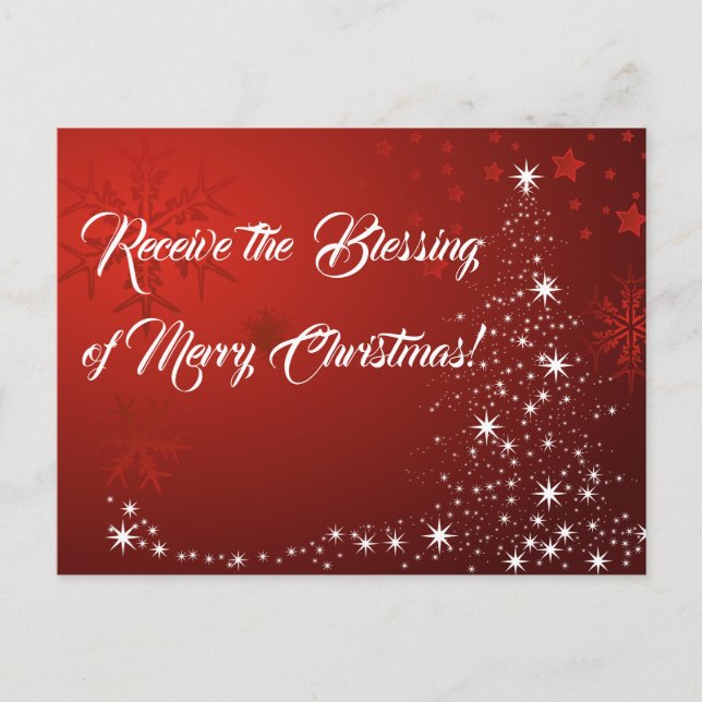 Merry Christmas Jesus Is The Blessing! Postcards (Front)