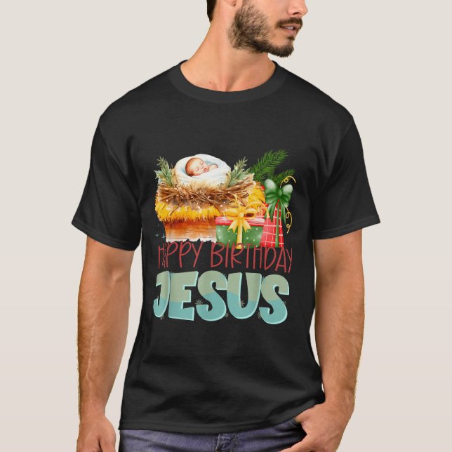 Merry Christmas Jesus Is The Gift To The World Chr T-Shirt (Front)