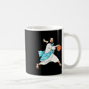 Merry Christmas Jesus Play Bysketbyll Fun Holiday Coffee Mug