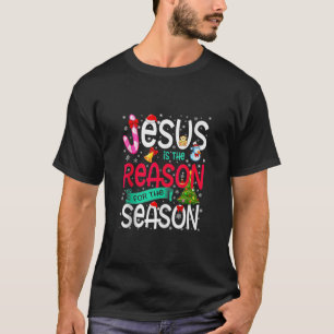 Merry Christmas Jesus Reason For Season Xmas Candy T-Shirt