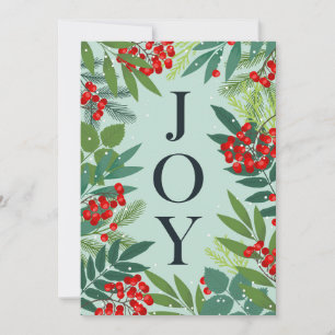 Merry Christmas JOY Corporate Greeting Holiday Card