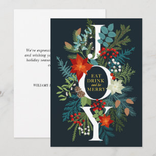 Merry Christmas JOY Corporate Greeting Holiday Card