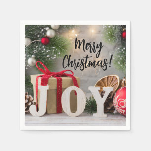 Merry Christmas Joy Napkins