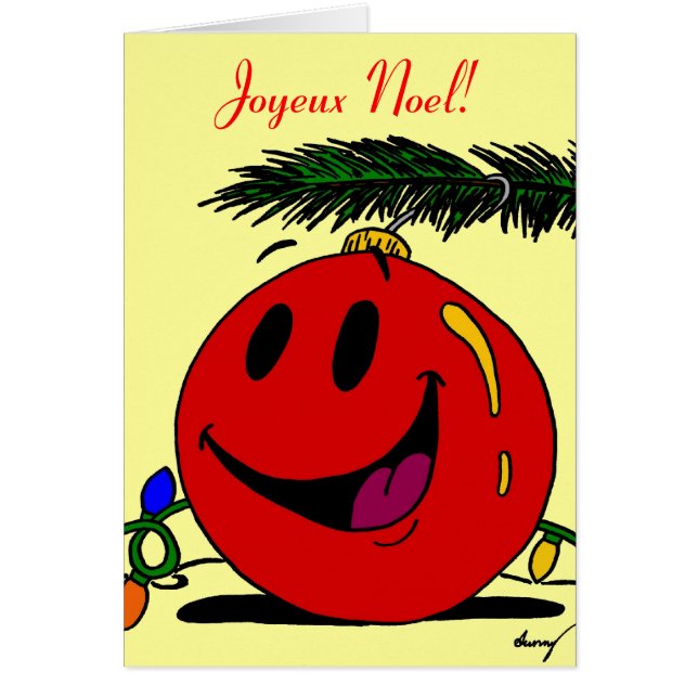 Merry Christmas Joyeux Noel French Christmas Card (Front)