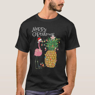 Merry Christmas K Flamingo Christmas friend T-Shirt