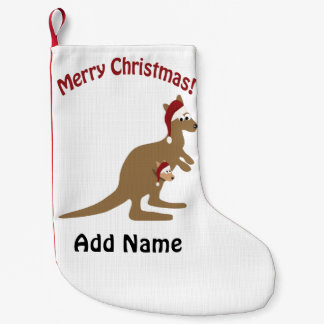 Merry Christmas Kangaroos Small Christmas Stocking