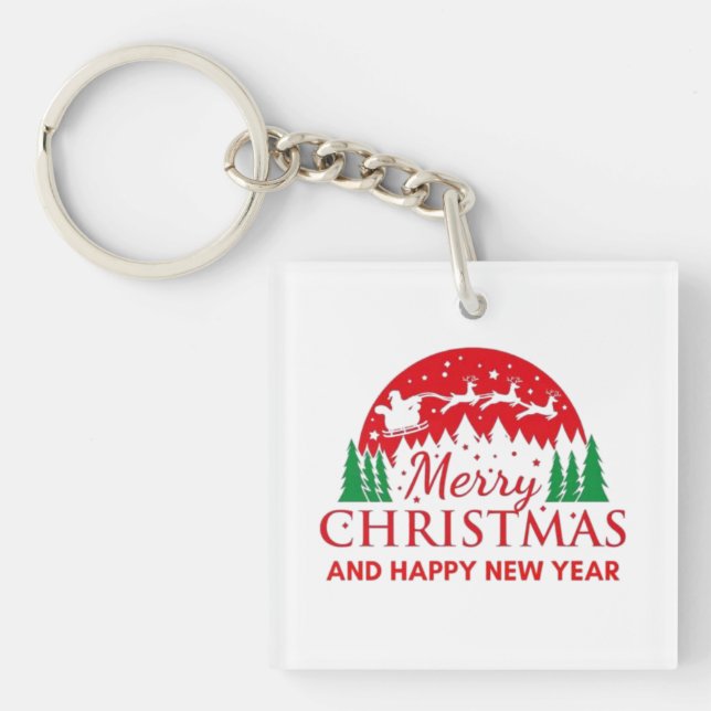 Merry Christmas  Key Ring (Front)