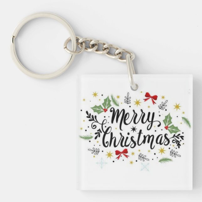 Merry Christmas  Key Ring (Front)