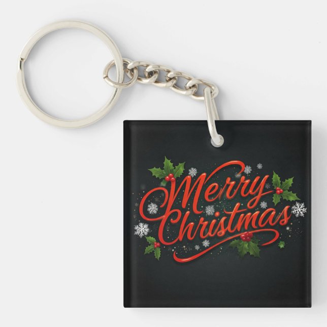 Merry Christmas  Key Ring (Front)