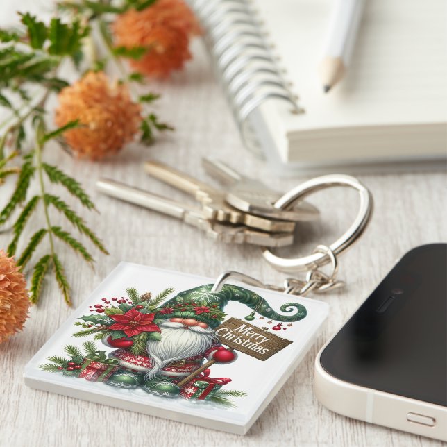 Merry Christmas Key Ring (Front Right)
