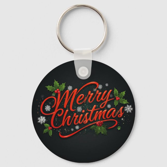 Merry Christmas  Key Ring (Front)
