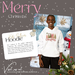 Merry Christmas Kid's Pullover Hooded Sweatshirt