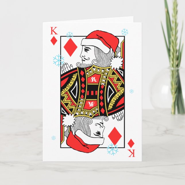 Merry Christmas King of Diamonds Holiday Card (Front)
