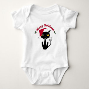 Merry Christmas Kitty Cat Baby Bodysuit