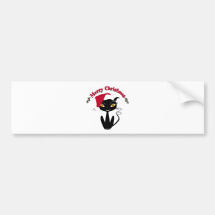 Merry Christmas Kitty Cat Bumper Sticker