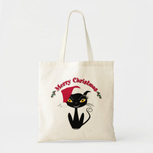 Merry Christmas Kitty Cat Tote Bag