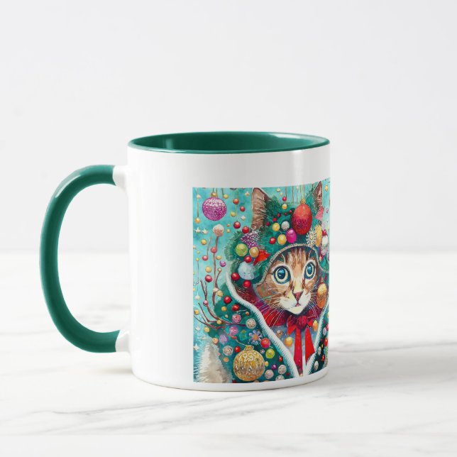 Merry Christmas 'Kitty' Mug (Left)