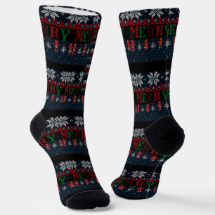 Merry Christmas knit Socks