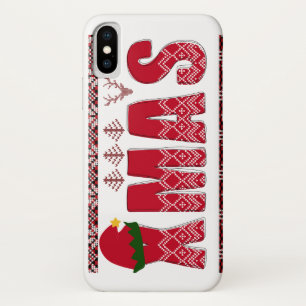 Merry Christmas knit Trendy Elegant iPhone X Case