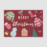 Merry Christmas Knitted Sweaters, Snowman, Tree  Tissue Paper<br><div class="desc">Merry Christmas collage</div>
